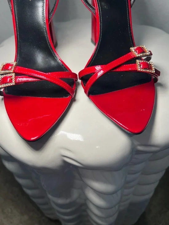 Saint Laurent 110mm Nuit sandals in Tibet Ted - Picture 10 of 17